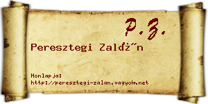 Peresztegi Zalán névjegykártya